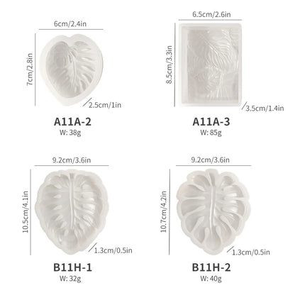 3D Tropical Leaves Silicone Mold for Handmade Soap Candle Resin Macking Molds DIY Art Crafts Aromatherapy Gypsum Ornaments Mould