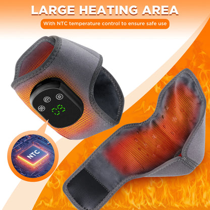Cordless Heating Ankle Wrist Brace Vibration Massager Electric Hot Compress Massage Ankle Guard Wristband Hand Foot Protector