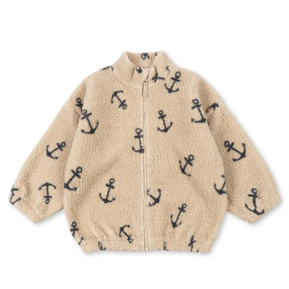 2026 KS Brand Winter Baby Girls Boys Lambswool Cherry Jackets Kids Clothes Boys Sequin Cartoon Outerwear Children's Coats 1-9Yrs