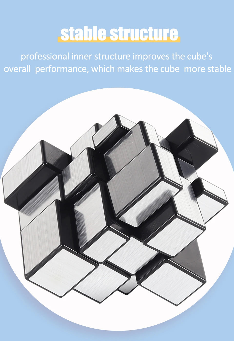 SENGSO Mirror Magic Cube 2x2 3x3 Golden Silver Magic Cubo Profession Puzzle High Quality Children's Toys