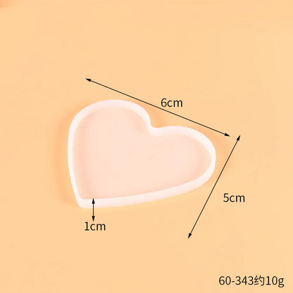 Round Square Rectangle Heart Coaster Silicone Mold Epoxy Resin Mold for DIY Jewelry Storage Base Making Cup Tray Home Decoration