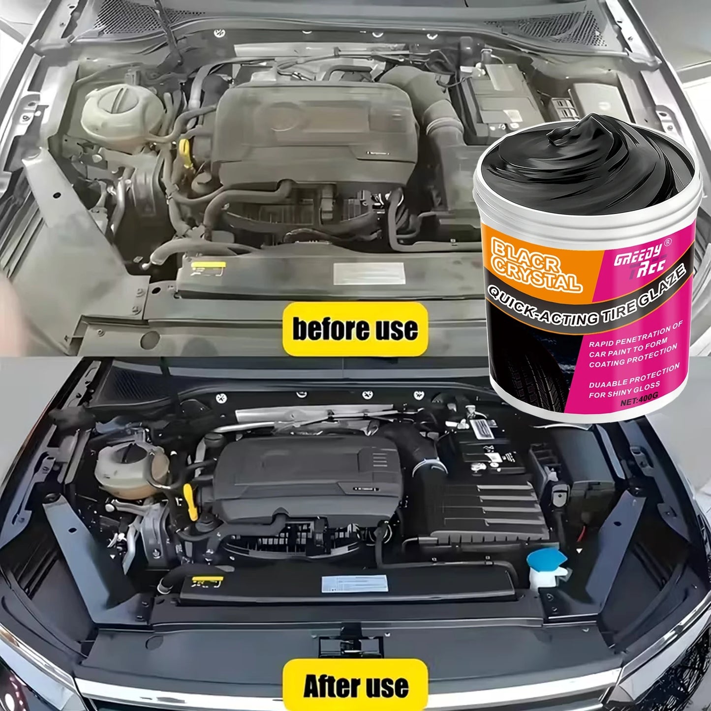 [All-in-One Repair Cream] All-in-One Plastic & Rubber Repair Cream - Instant Black Restoration, Scratch Remover & Anti-Aging For