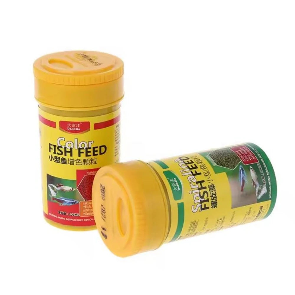 100ml Tropical Fish Spirulina Food Granule Fish Nutrition Food For Aquarium Fish Tank Color Enhanced Feeding Feeder Supplies