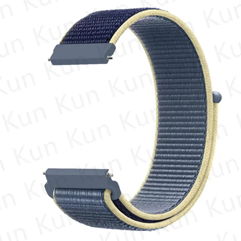 20mm 22mm Band For Samsung Galaxy Watch 6/5/4/5pro/4/6 Classic/active 2 Nylon loop sport bracelet huawei watch GT 4-2-2e-3 Strap