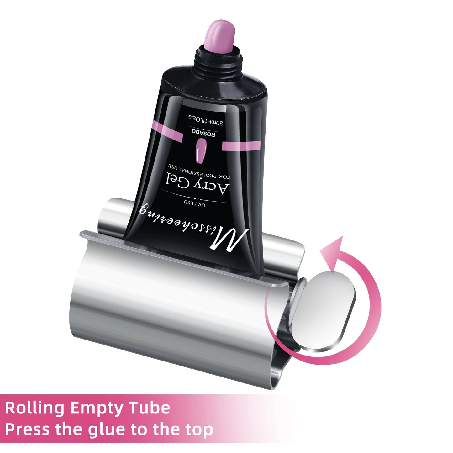 1pcs stainless steel extended glue squeezer rotating toothpaste cosmetics storage rack suitable for ointment nail supplies tools