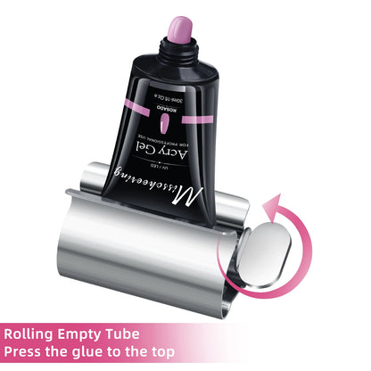 1pcs stainless steel extended glue squeezer rotating toothpaste cosmetics storage rack suitable for ointment nail supplies tools