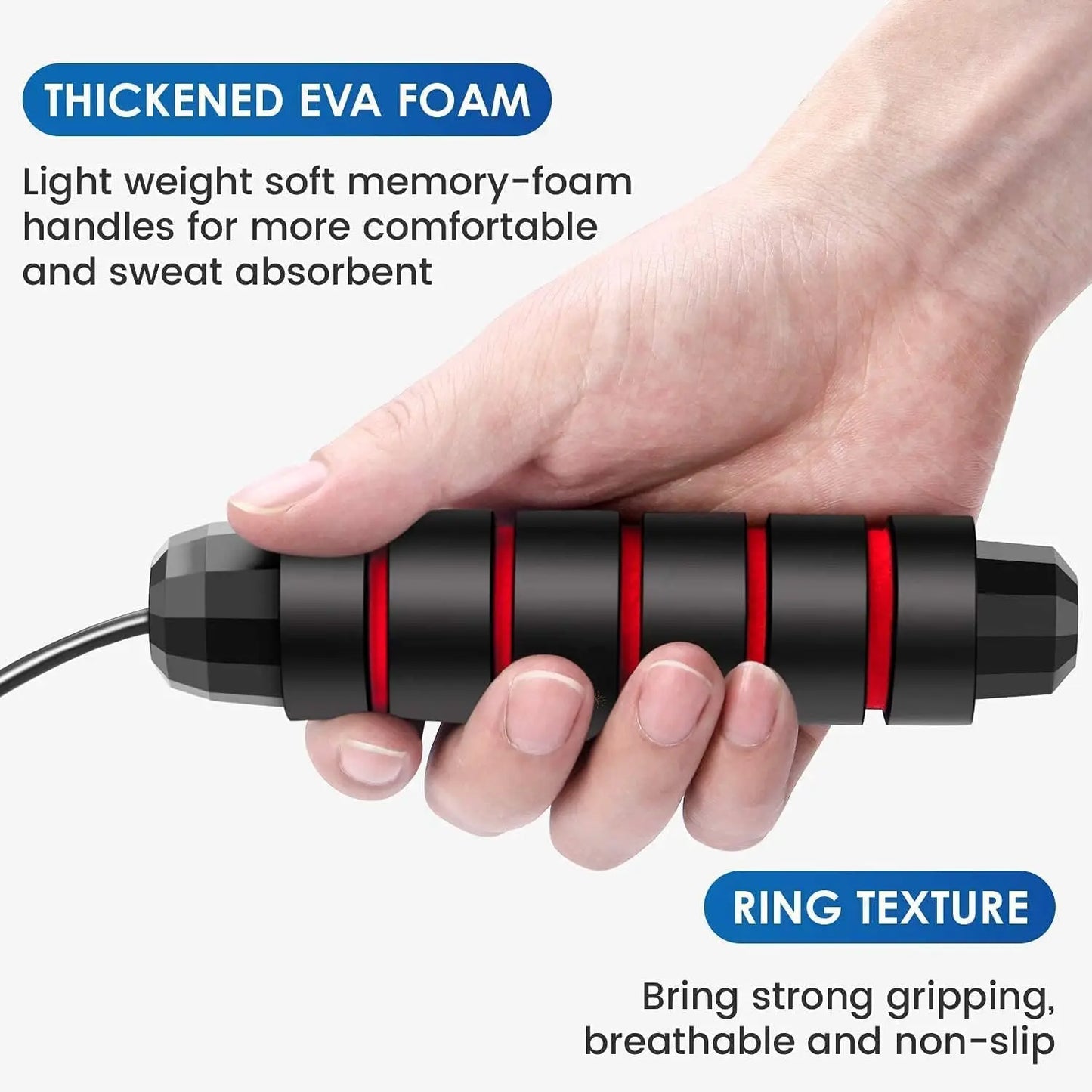 The New Jump Rope Steel Wire Skipping Exercise Adjustable Jumping Fitness Workout Training Home Sport Equipment Tangle-Free