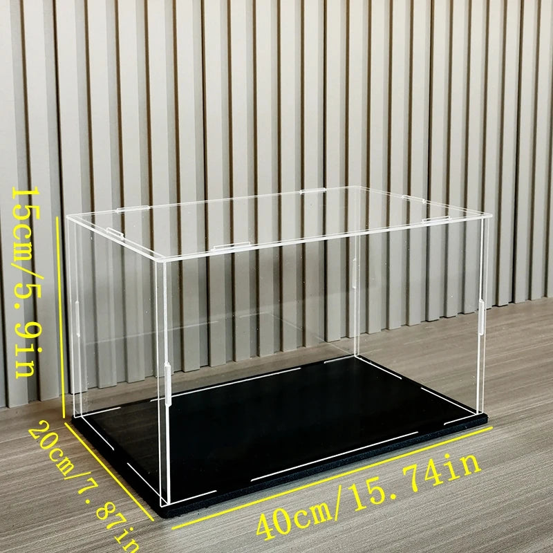 1pc Clear Acrylic Display Case Dustproof Toys Figures Car Trucks Vans Model Box Collection Storage Organizer Countertop Show Box