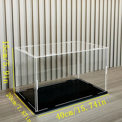 1pc Clear Acrylic Display Case Dustproof Toys Figures Car Trucks Vans Model Box Collection Storage Organizer Countertop Show Box