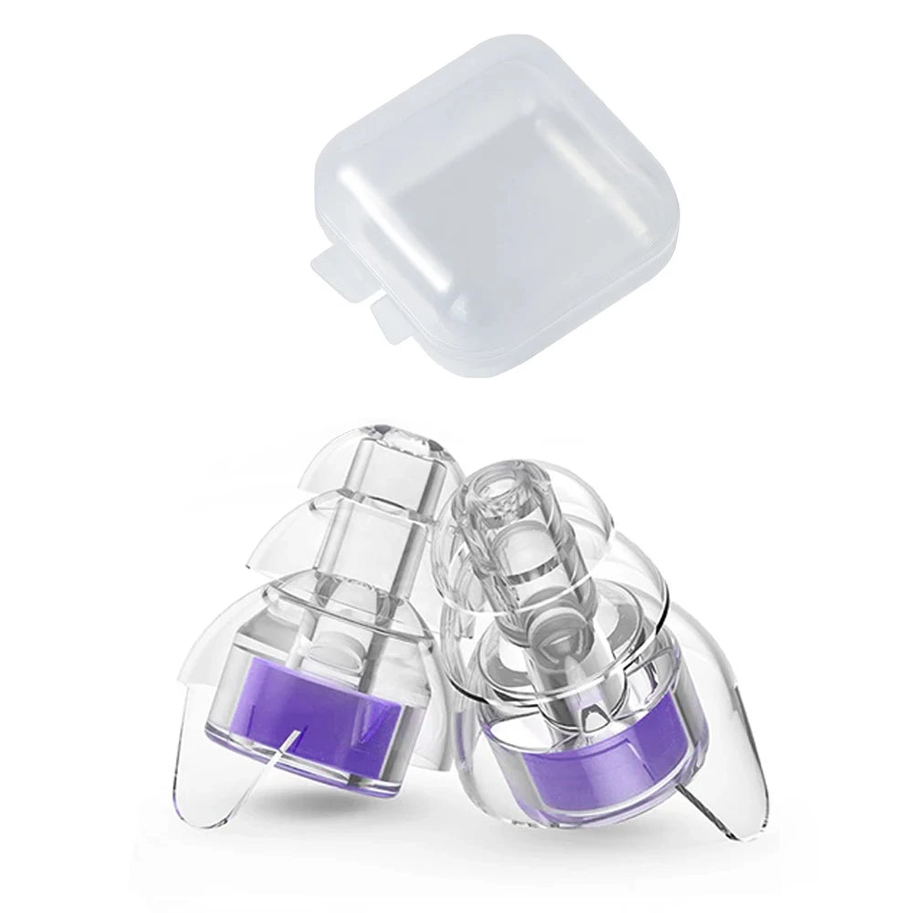 HUAK Silicone Earplugs High Fidelity with Storage Box for Concerts Musicians Motorcycles Noise Sensitivity Conditions and More