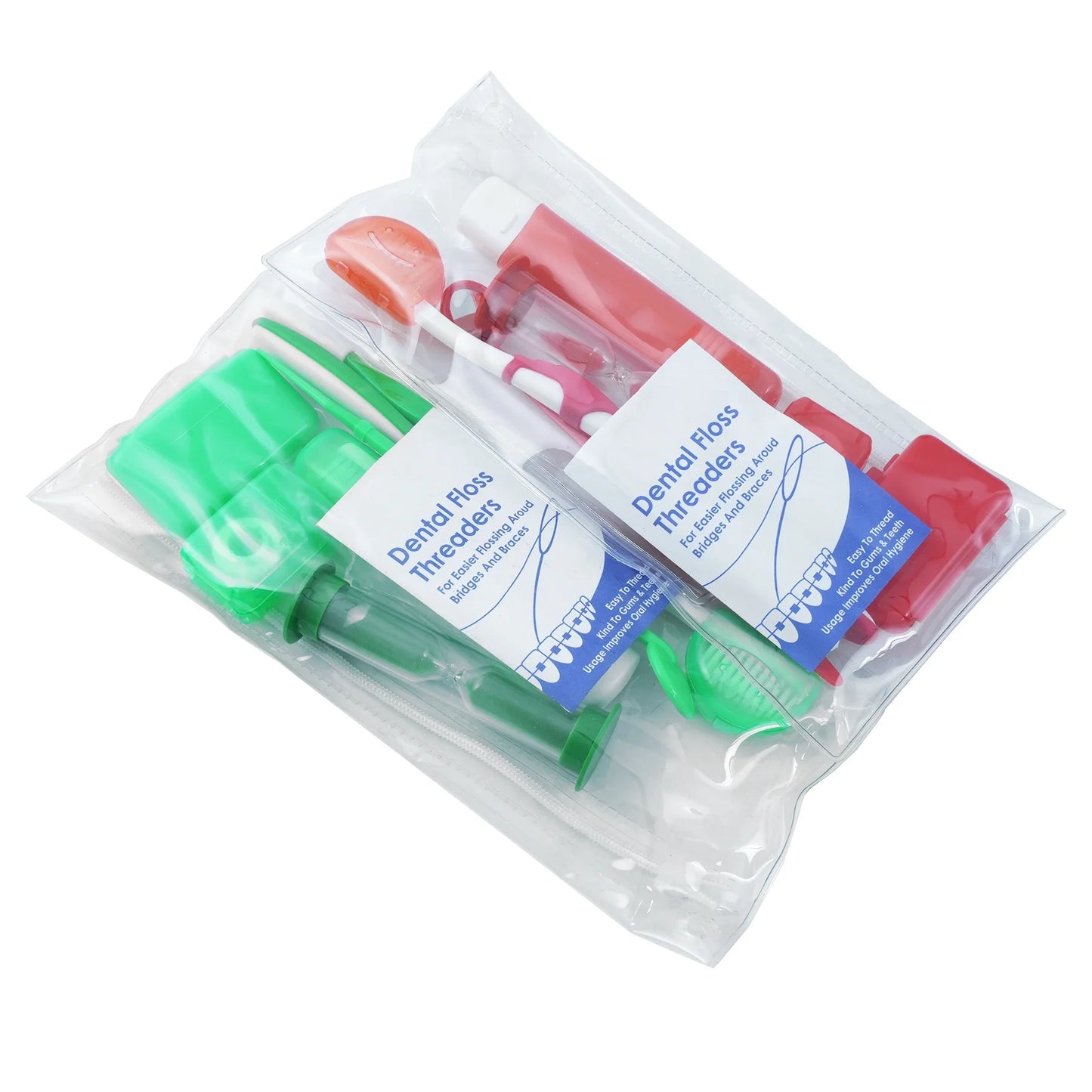 Travel Orthodontic Oral Care Kit Foldable Toothbrush Interdental Brush Dental Floss Ortho Wax Oral Cleaning Teeth Whitening Tool
