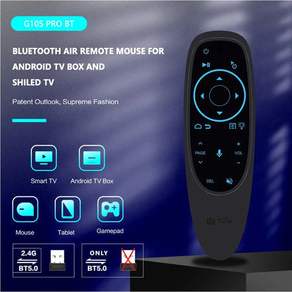 G10S 2.4G Wireless Air Mouse G10S PRO Voice Remote Control Gyroscope IR Learning G10SPRO BT For Android TV Box