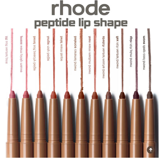 RhodeSkin Peptide Lip Shape Pen Lip Liner Long Lasting Lip Tint Pencil Pen Makeup Lipstick Powder Blusher Gloss Makeup Lipliner
