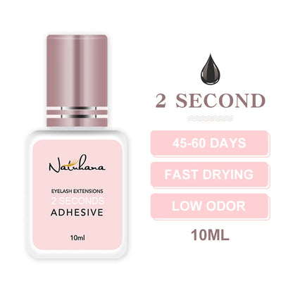 NATUHANA 5ml Professional Eyelash Extension Glue Fast Drying Strong Hold Low Smell Long Retention False Lash Adhesive