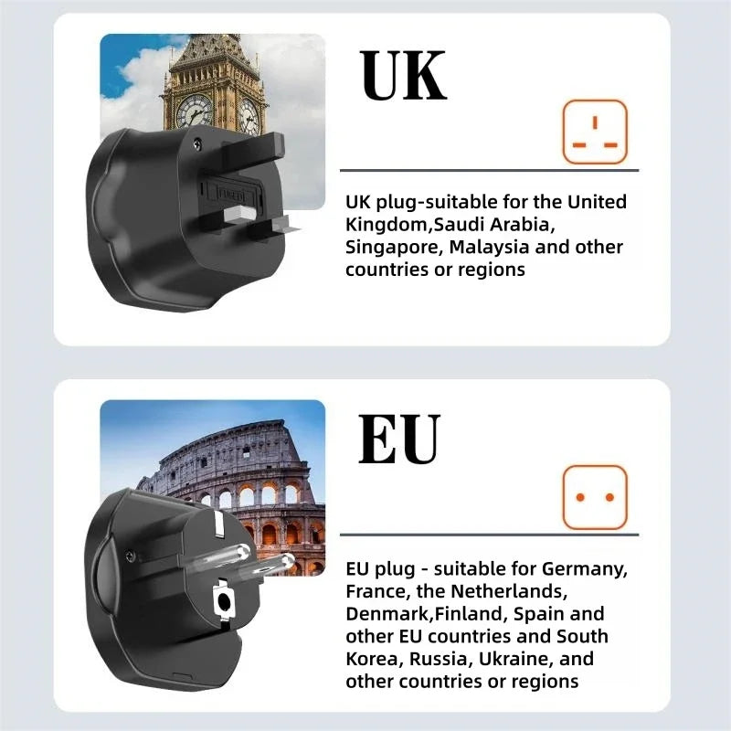 LDNIO Z7 Universal Outlet EU UK AU US KR Plug Converter Home Travel Socket Adapter Compatible With 200+ Countries Portable Trip