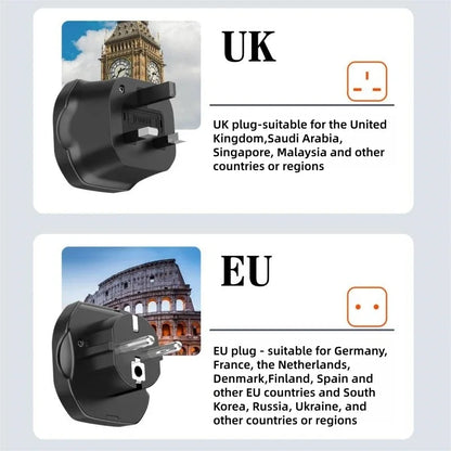 LDNIO Z7 Universal Outlet EU UK AU US KR Plug Converter Home Travel Socket Adapter Compatible With 200+ Countries Portable Trip