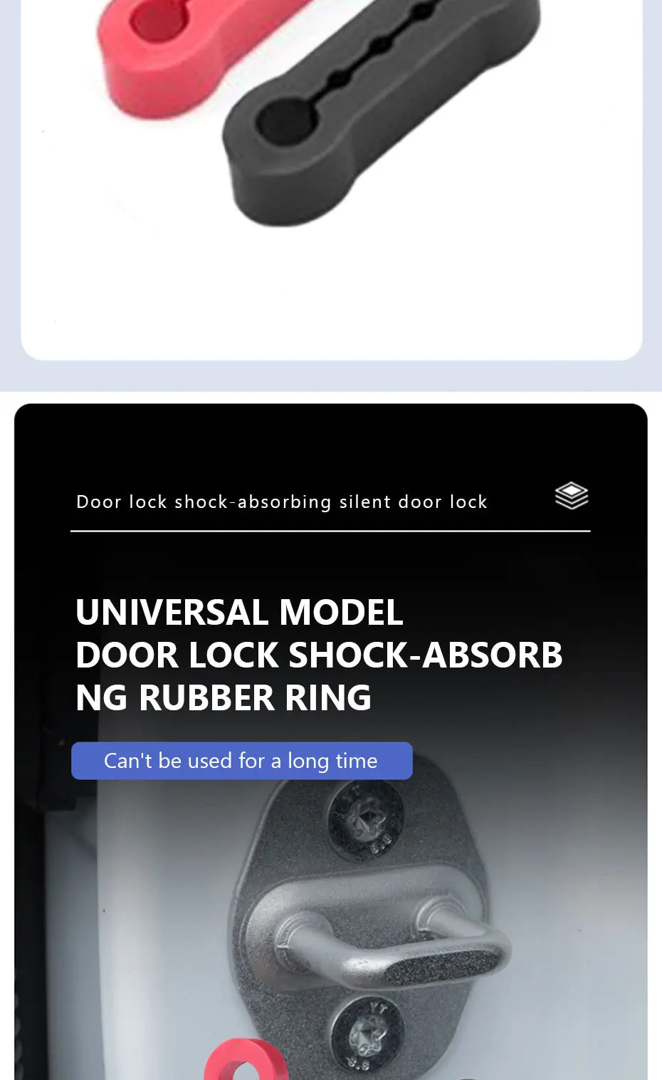 4pcs Car Door Shock Absorber Universal Car Door Buckle Soundproof Deadener Damper Cushion Anti-Vibration Buffer Pad