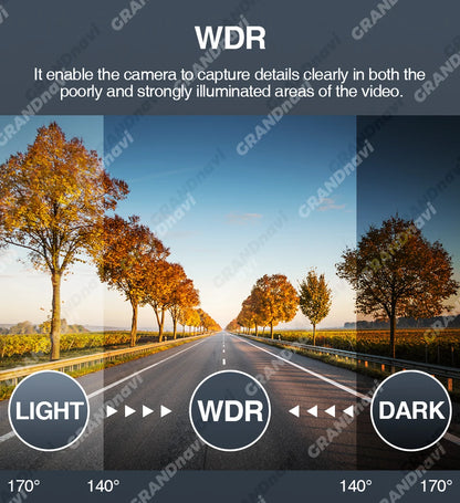 Grandnavi HD Car DVR Dash Cam ADAS Video 720P USB TF Card 16G/32G Auto Recorder for Android Multimedia Player DVD Voice Alarm