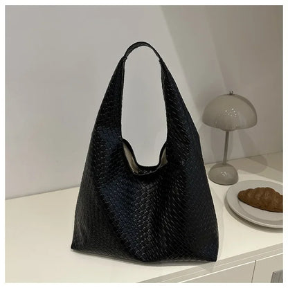Minimalist Hobo Tote Bag for Women - Retro Elegant Large Capacity Shoulder Bag for Work, Travel & Daily Use