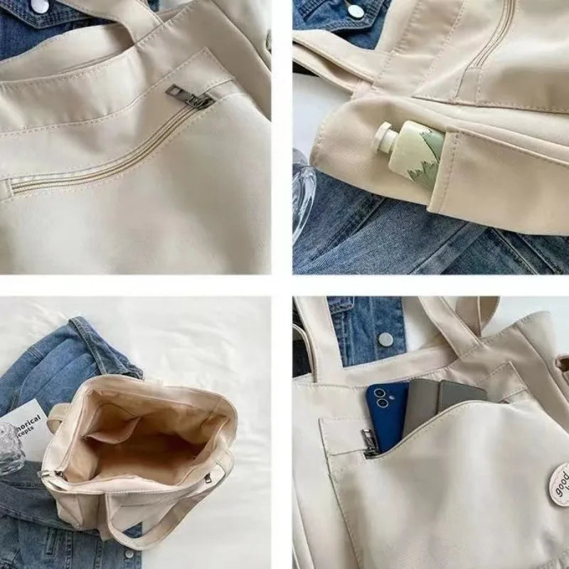 2025 Fashion Shoulder Bag for Women's Class Large Capacity Student Tote Bag  New Canvas Commuter Handbag Women Bag Eco Bag