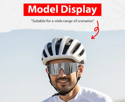 SCVCN Outdoor Cycling Sunglasses Men MTB Bike Glasses  Sports Mountain Climbing fishing Women Bicycle Cycling UV400 Goggles