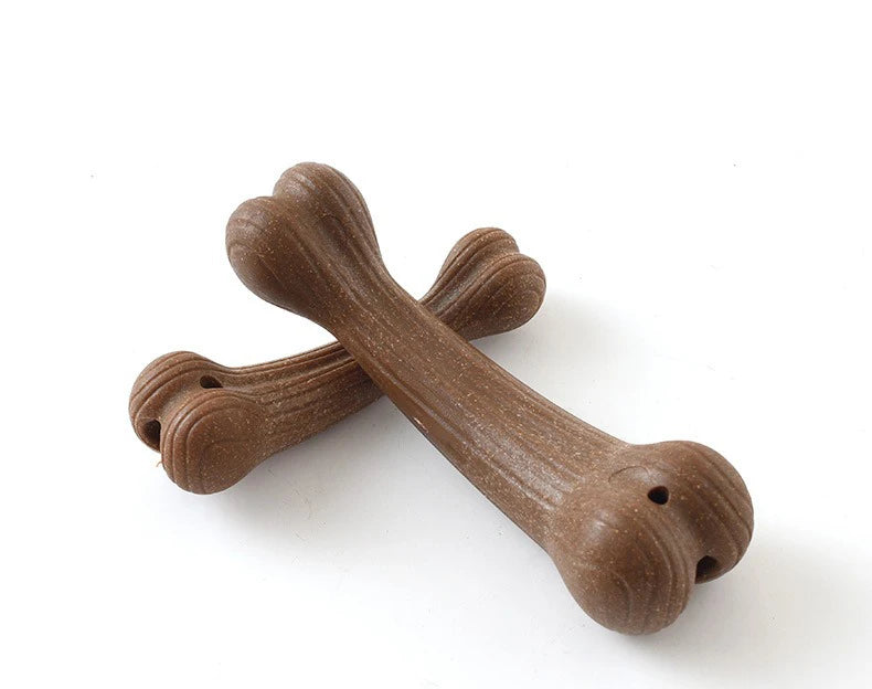 New Pet Teeth Grinding Toy Dog Interactive Bone Training Toy Bamboo Cleaning Teeth Fixing Wear Resistant Pet Products