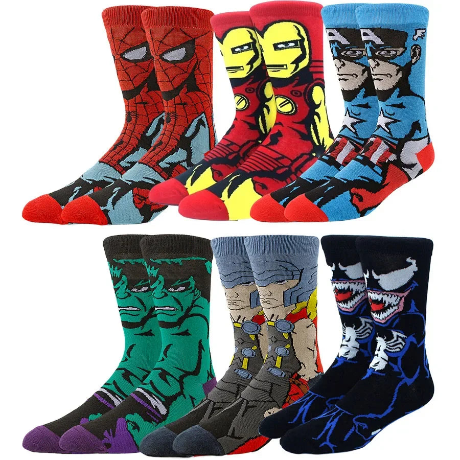 1/5/6/10/20pairs BEAST KINGDOM Novelty Casual Cartoon Anime Socks Men Women Hip Hop Street Fashion Funny Crew Socks