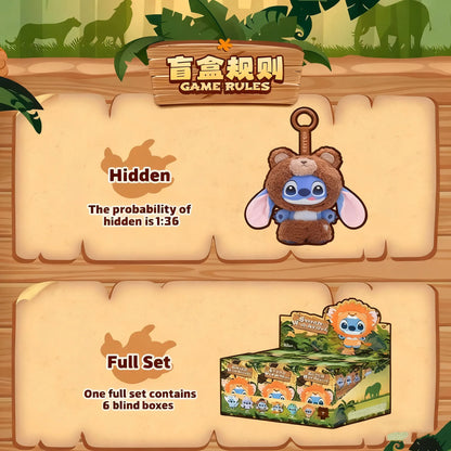 NEW Disney Stitch Wild Animal Series Blind Box Plush Dolls Pendant Cute Doll Ornament Mystery Box Surprise Toys Gifts