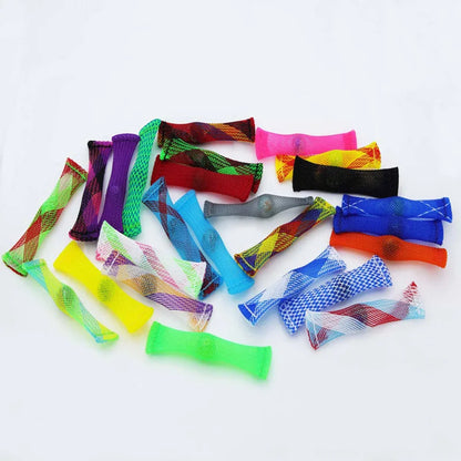 5/10pcs Sensory Marbles Ball Autism ADHD Anxiety Therapy EDC Stress Relief Hand Fidget Toys Braided Mesh Easy Bend With Marble