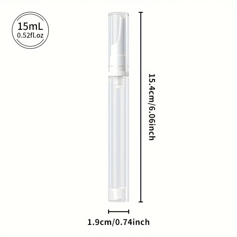 5/10/15ml Clear Foundation Dispenser Bottle Portable Travel Essence Sample Container Airless Vacuum Eye Gel Cream Empty Tubes