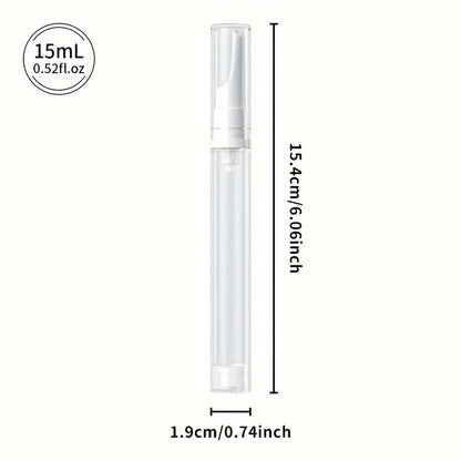 5/10/15ml Clear Foundation Dispenser Bottle Portable Travel Essence Sample Container Airless Vacuum Eye Gel Cream Empty Tubes