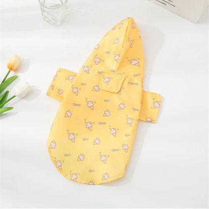 Cartoon Printed Dog Raincoat for Small Dogs Waterproof Pet Clothes Poodle Puppy Pomeranian Raincoats chubasquero para perros