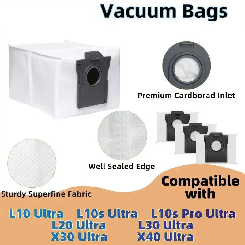 Dreame L40 Ultra / X40 Ultra Robot Vacuum Accessories Dust Bags Mop Main Side Brushes Cloths HEPA Filters Spare Parts