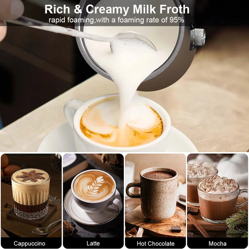 Electric Milk Frother Milk Foam Machine Automatic Milk Foamer for Cappuccino Coffee Latte 5in1 Electric Milk Frother Foam Maker
