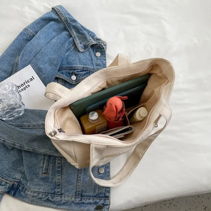 2025 Fashion Shoulder Bag for Women's Class Large Capacity Student Tote Bag  New Canvas Commuter Handbag Women Bag Eco Bag
