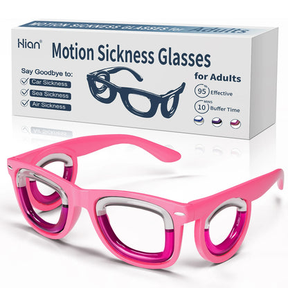 Anti-Motion Sickness Glasses | Ultra-Light Ergonomic Design for Cars/Travel/Cruises | Portable Nausea Relief
