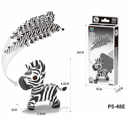 Children's Cartoon Dinosaurs 3D Three-dimensional Puzzle Toys DIY Puzzle Creative Paper Animal Model Assembly  baby toys