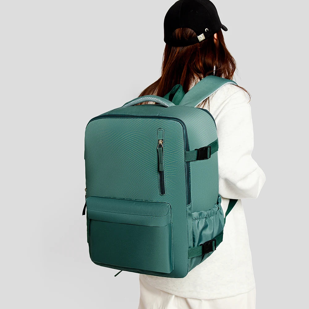2-Piece 40×30×20cm 180 °   Full Opening Backpack Set, Large Carry-On with Tote Bag for Travel, Business, School & Daily Commuting