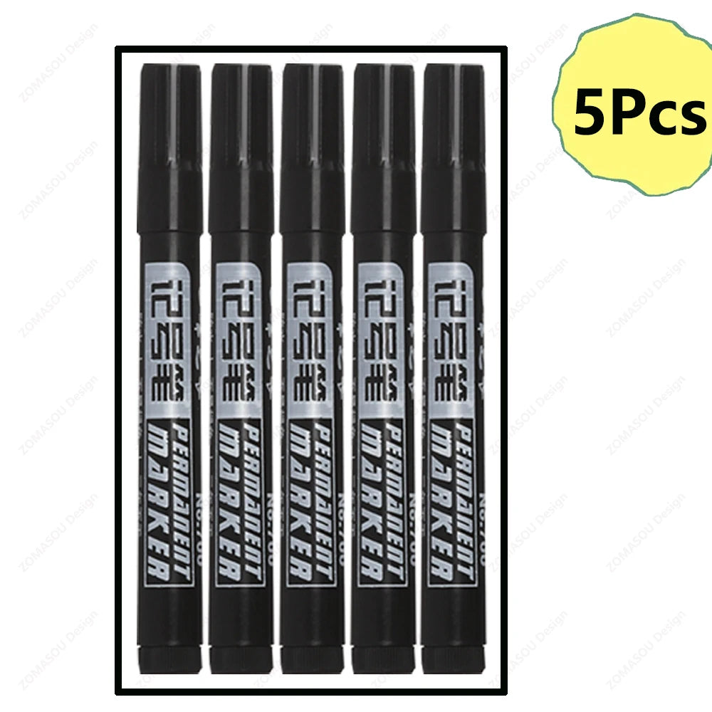 1-100Pcs Waterproof Oil-based Marker Pen Quick Dry Black Blue Red Ink Permanent for Metal Glass Stationery Art School Supply