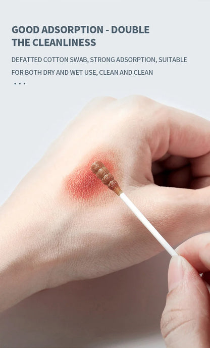 200PCS/box - high-quality double ended cotton swabs - suitable for personal cleaning, gentle makeup removal, makeup swabs, etc