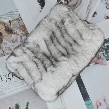 Women Handmade Stretch 100% Real Rabbit Fur Scarf Knit Genuine Rex Rabbit Fur Headbands Girls Natural Rabbit Fur Ring Scarves