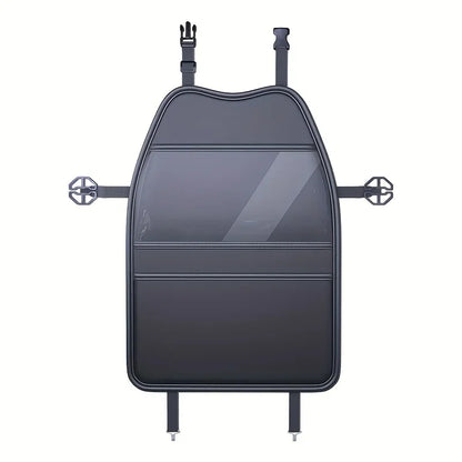 PU Leather Car Seat Kick Proof Pad with Pockets Multi-functional Tablet Holder Auto Seat Back Protection Cover for Kids