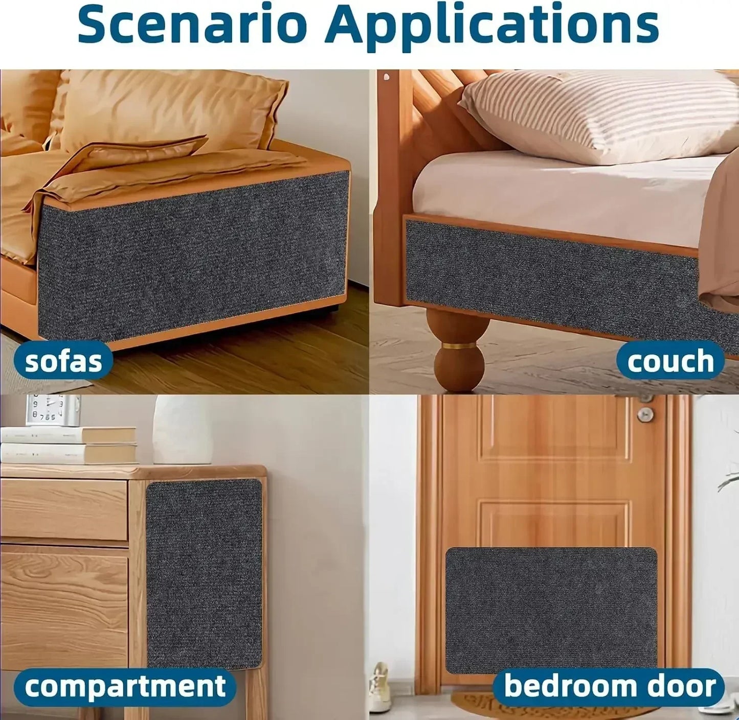 Self-Adhesive Anti Cat Scratch Sofa Mat Trimmable Cat Carpet Mat Prevent Cat Scratcher Furniture Couch Corner Wall Protector