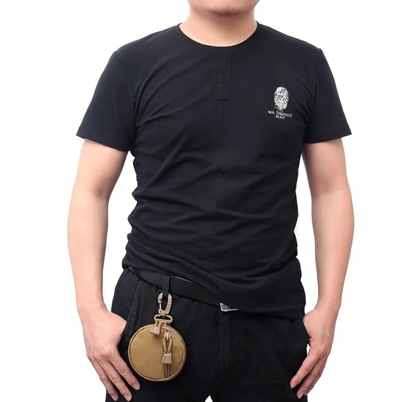 1000D New Outdoor Casual Men Coin Wallet Portable Mini Money Coin Pouch Keys Holder Waist Bag Round Small Case Zipper Wallet