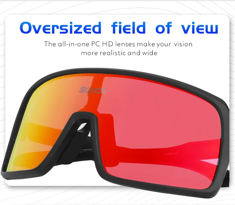 SCVCN Polarized Cycling Sunglasses Mtb Sports UV400 Photochormic Glasses Goggles Bicycle Bike Glasses Men Women Cycling Eyewear