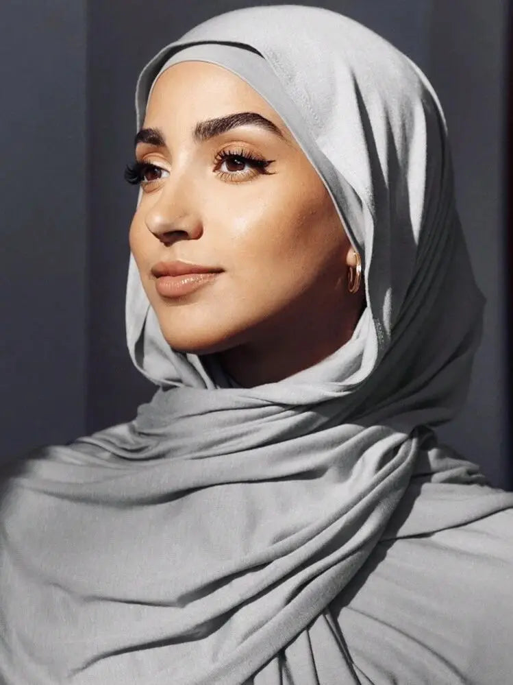 Fashion Modal Hijab Rayon Cotton Shawls Muslim Hijabs For Women Plain Scarf Big Size Headscarf Islamic Turban Headband 190*85cm