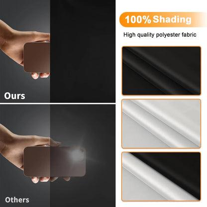 100 Blackout Window Cover Darkest Light Block Black Shade Privacy Film Anti Look House Home Tint Glass Cloth Curtain Bedroom