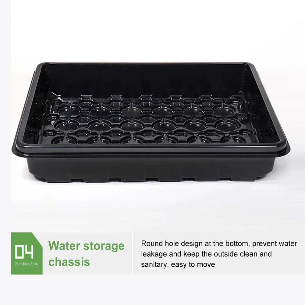 12/24/48 Holes Flower Vegetable Seedling Pots Seedling Tray Garden Pots Durable Seed Germination Plant Flower Pots Grow Box