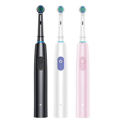 HOMEFISH Bestselling 5-Speed Rotating Electric Toothbrush 360° Rotating Soft Bristle Head Waterproof Sonic Rechargeable