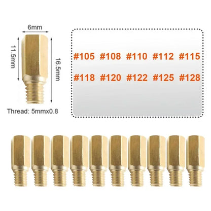10pcs Carburetor Main Jets Slow Pilot Jets M5 6mm Thread for PWK Keihin OKO CVK Carb Set Injector Nozzle Motorcycle Part